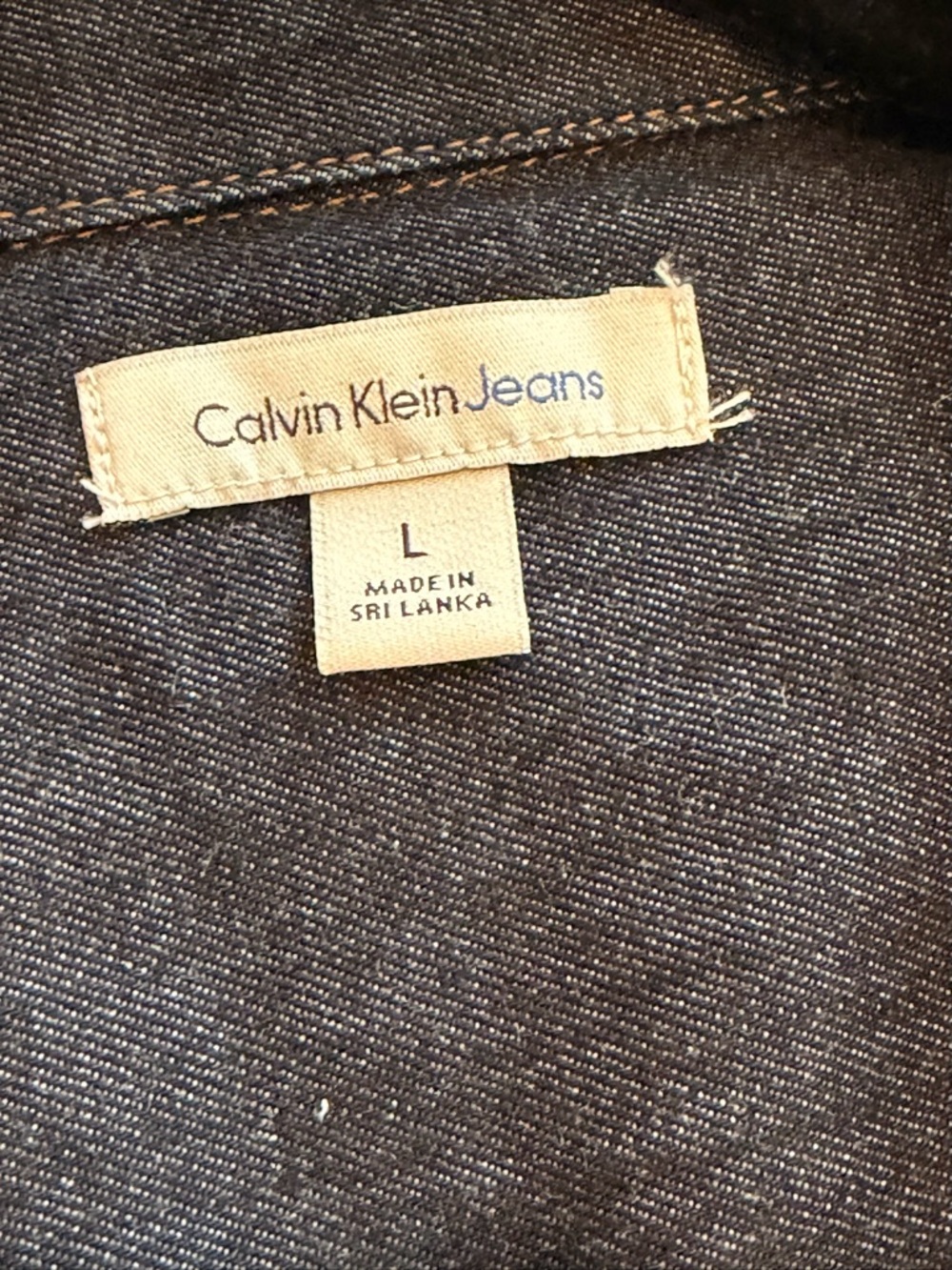 Calvin Klein Dark Denim Western Snap Front Shirt - Picture 8 of 9